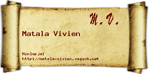 Matala Vivien névjegykártya